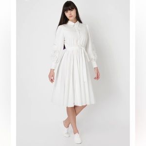 Elle Oh Elle Embroidered White Teens Cotton Dress Size M